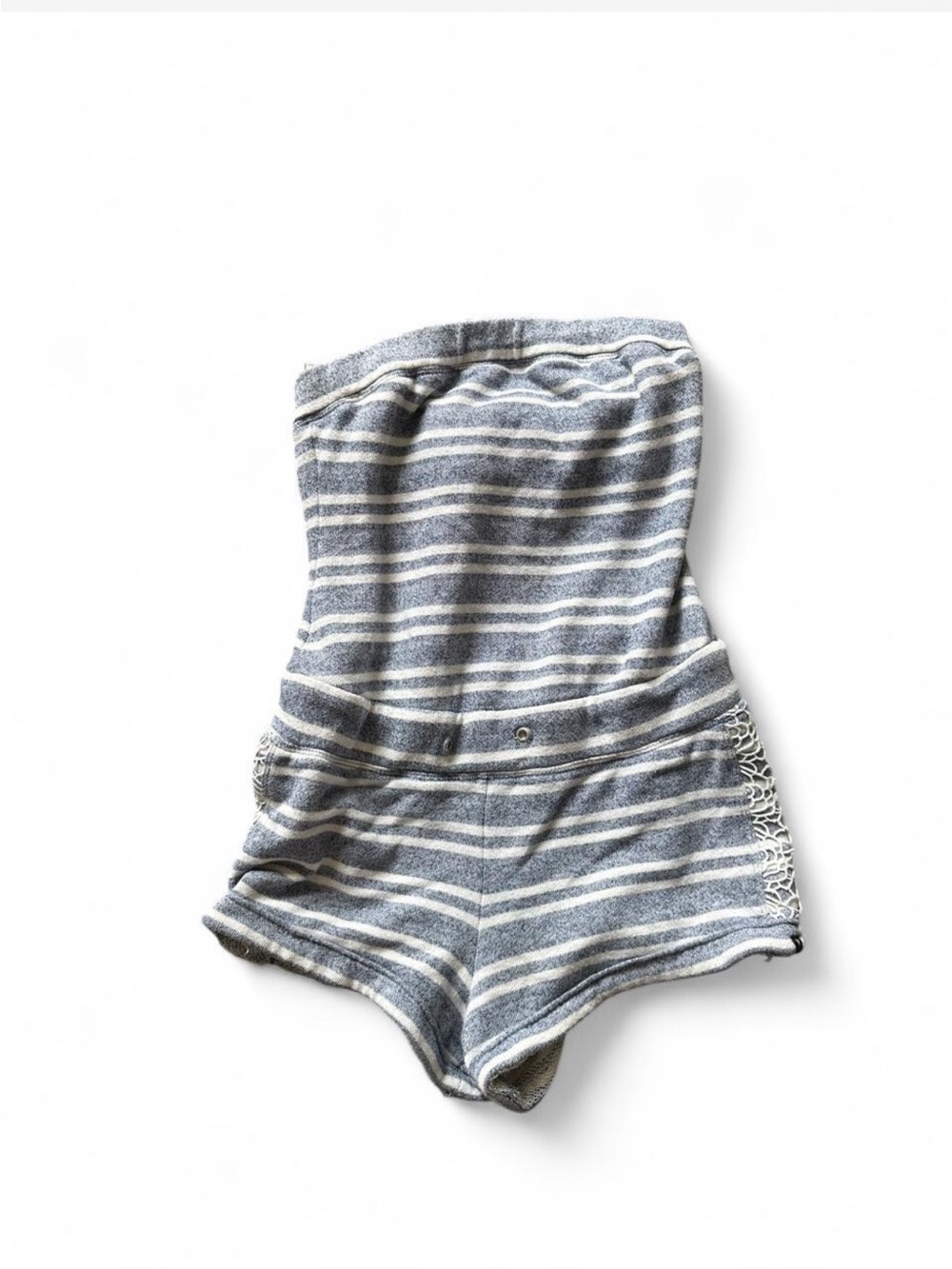 Early 2000s y2k Guess blue and white striped terry cloth romper #90s #jumpsuit